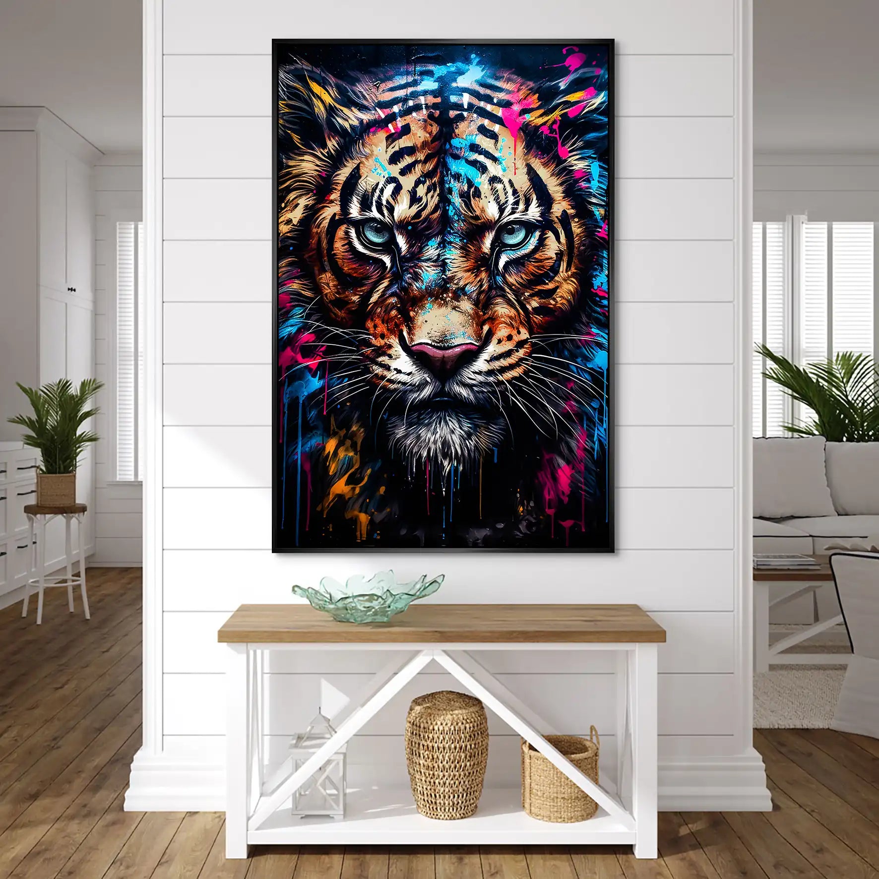 Tiger Abstrakt Style AluDibond Bild INGALERIE