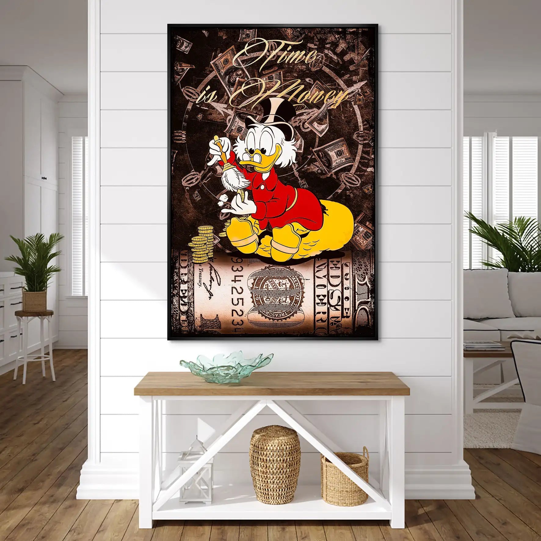 Dagobert Money Vintage Style AluDibond Bild INGALERIE