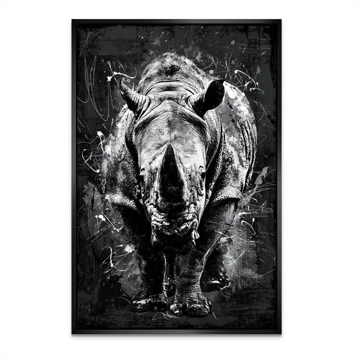 Nashorn Abstrakt AluDibond Bild INGALERIE