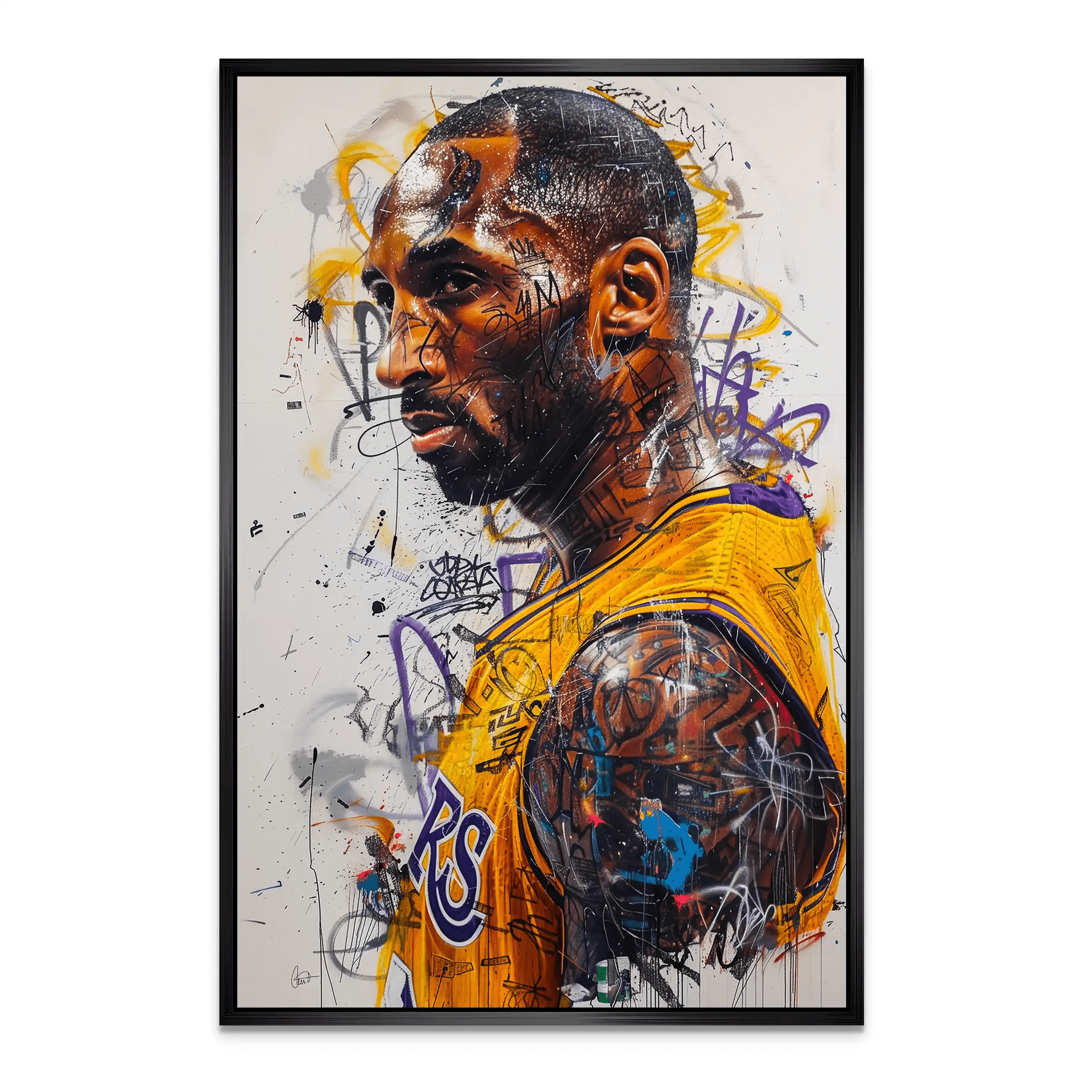 Kobe Basketball Graffiti AluDibond Bild INGALERIE
