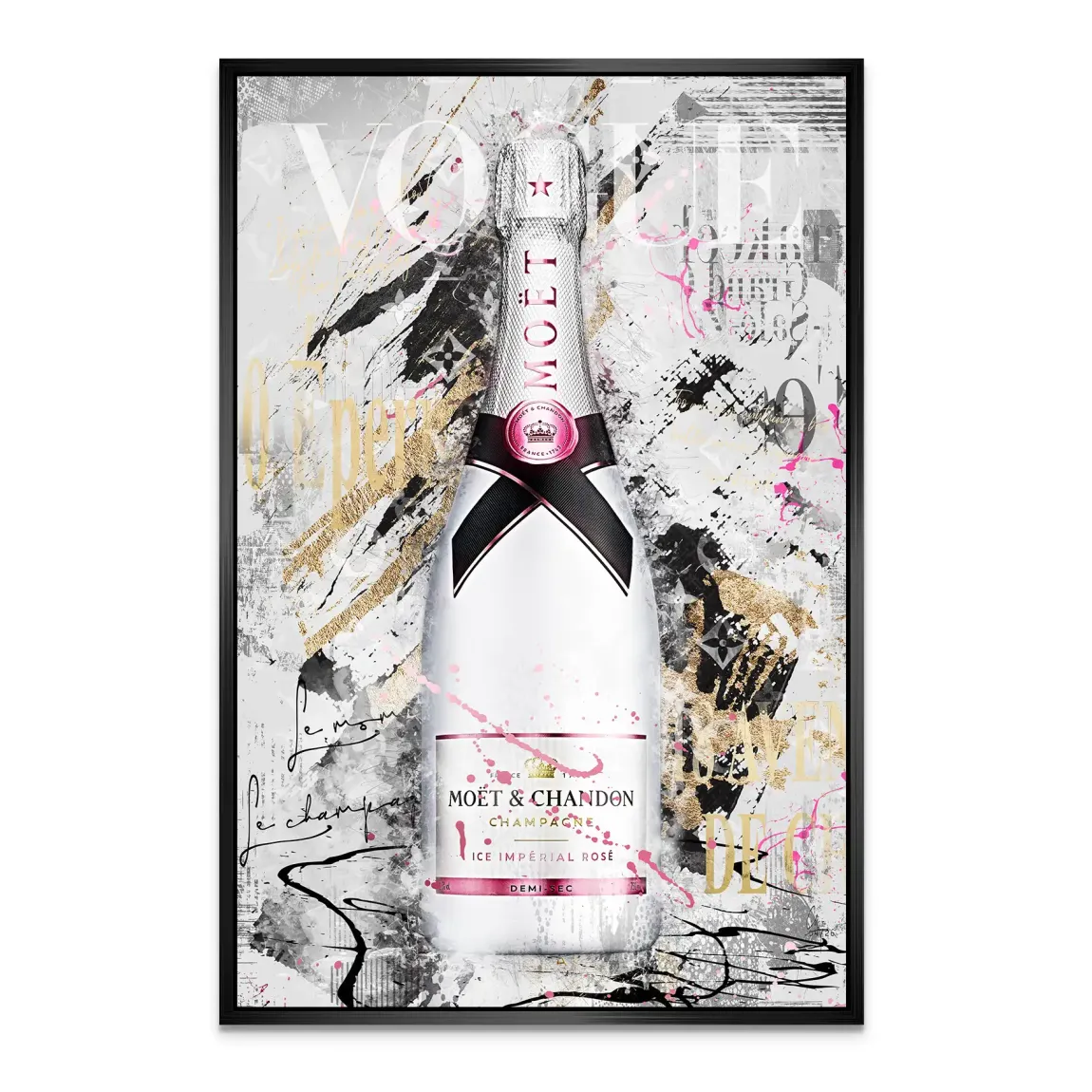 Champagner Rosé Alu Dibond Wandbild