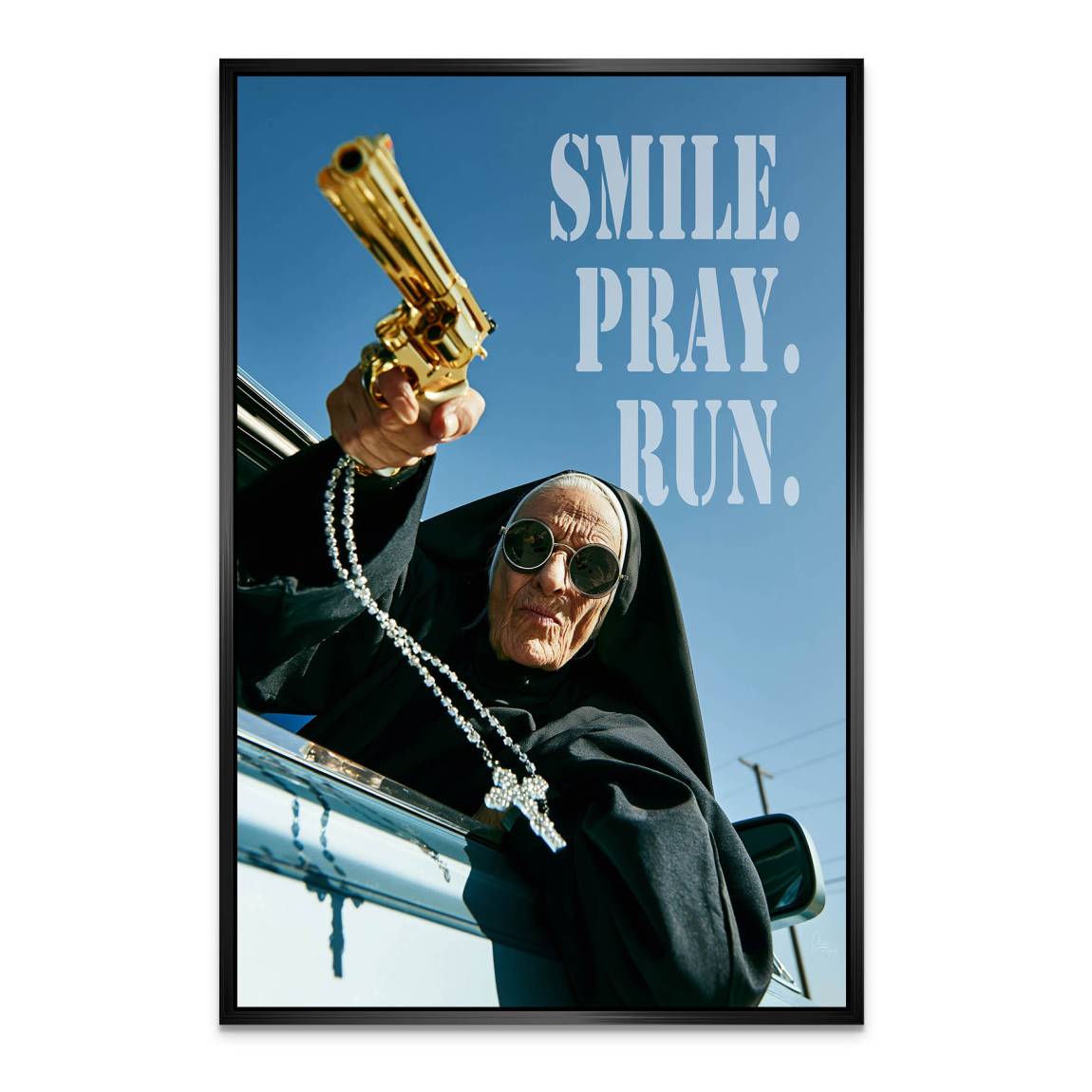 Rebel Nun Alu Dibond Wandbild