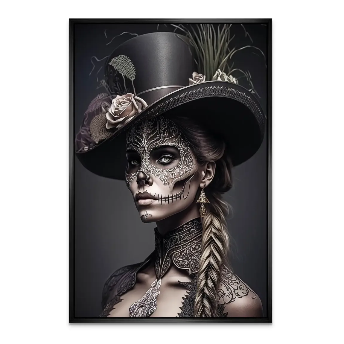 Velvet Noir La Catrina Alu Dibond Bild INGALERIE