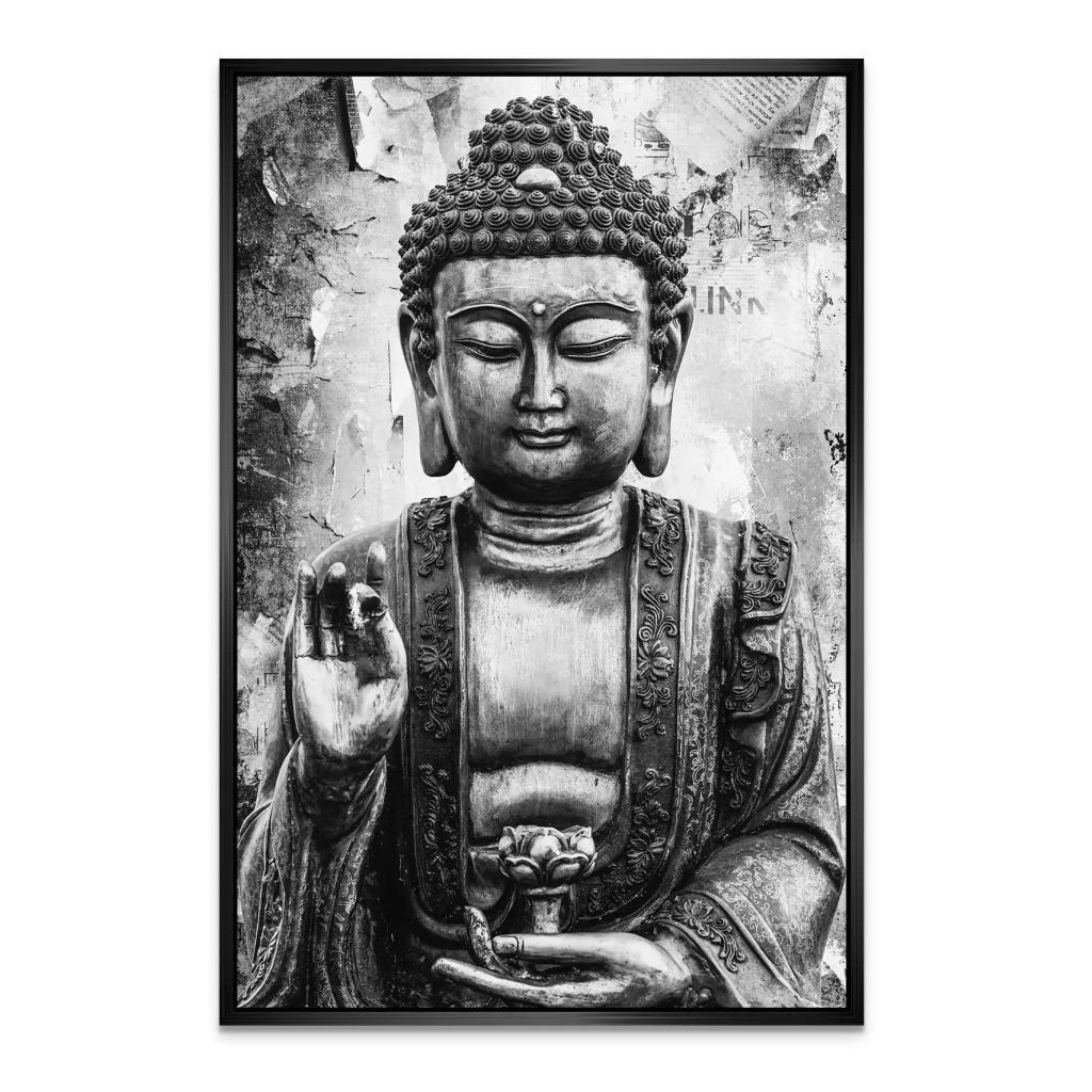 Buddha Black Style AluDibond Bild INGALERIE