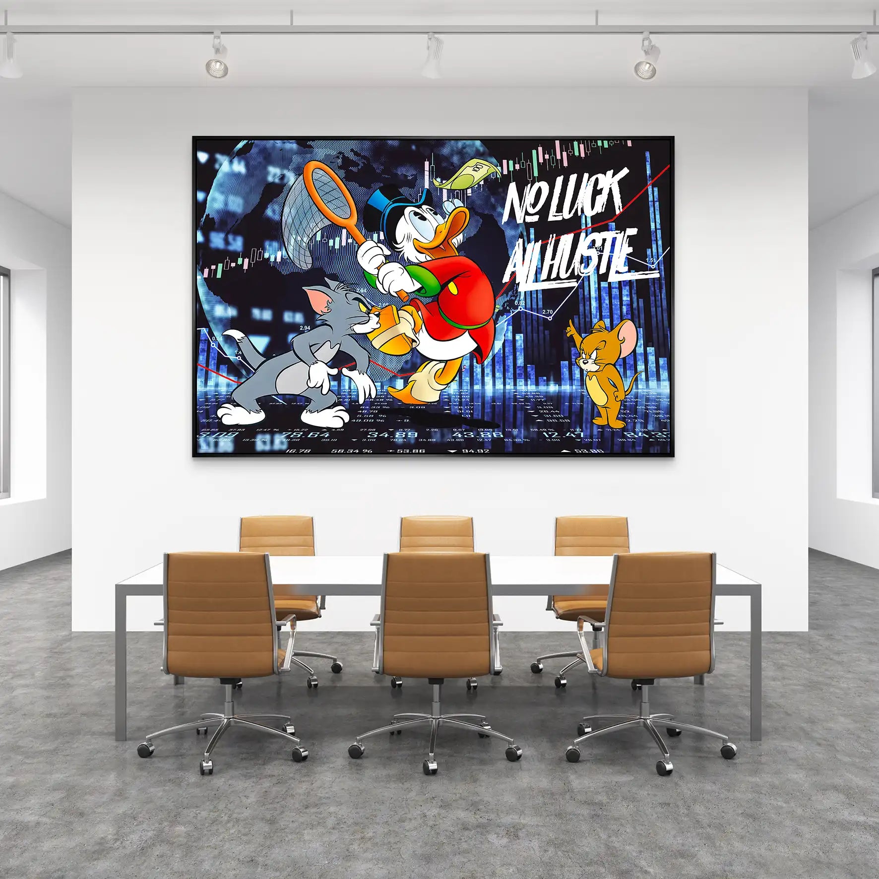 Wallstreet Dagobert Pop Art AluDibond Bild INGALERIE