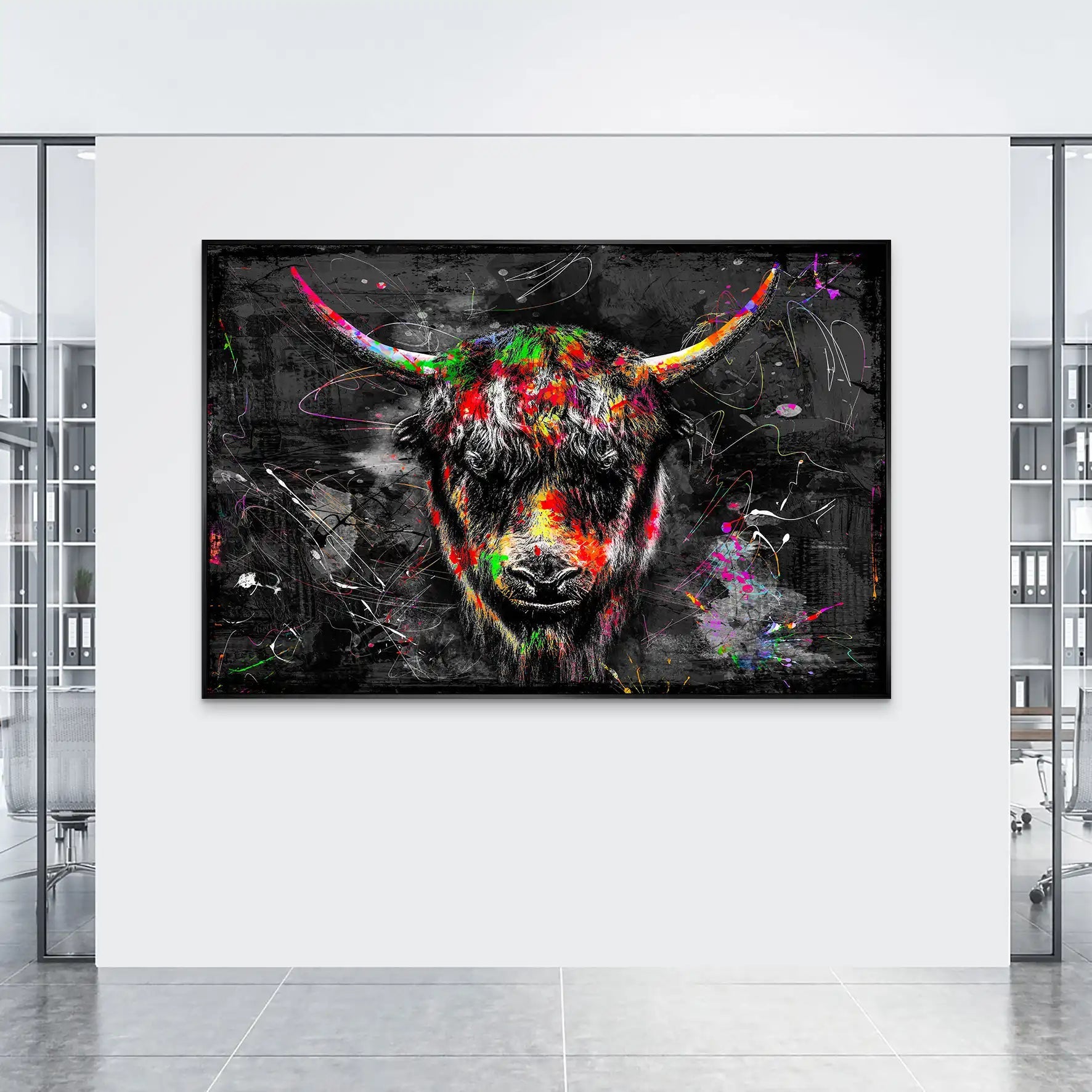 Yak Highland Abstrakt AluDibond Bild INGALERIE