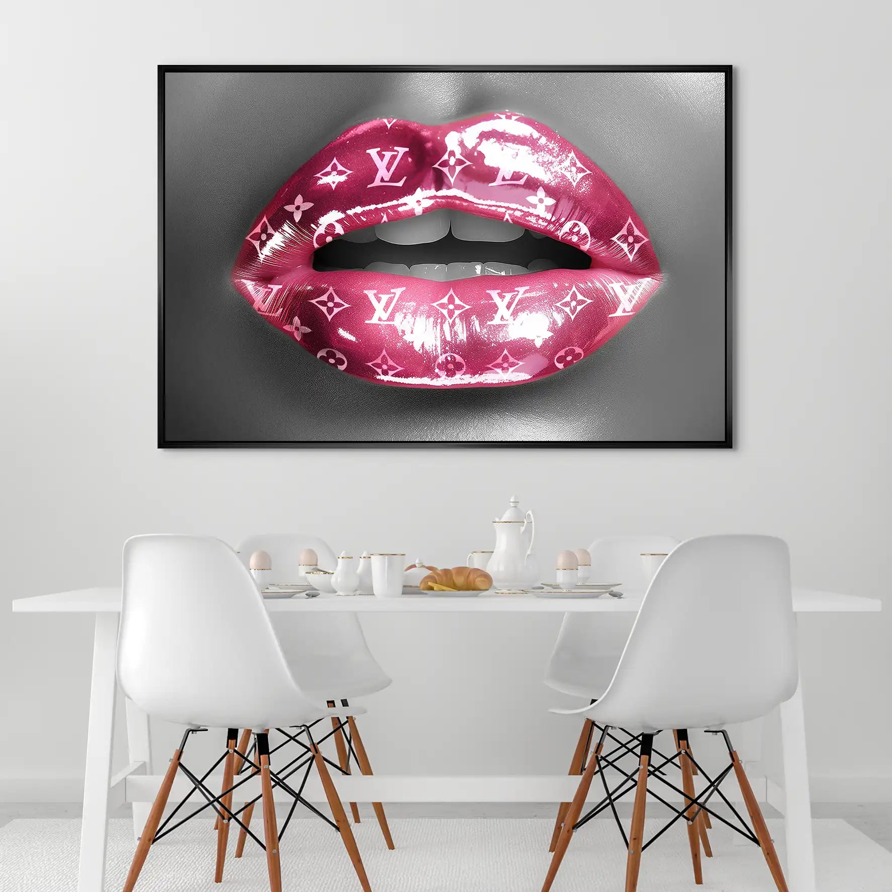 Pink Louis Lips AluDibond Bild INGALERIE