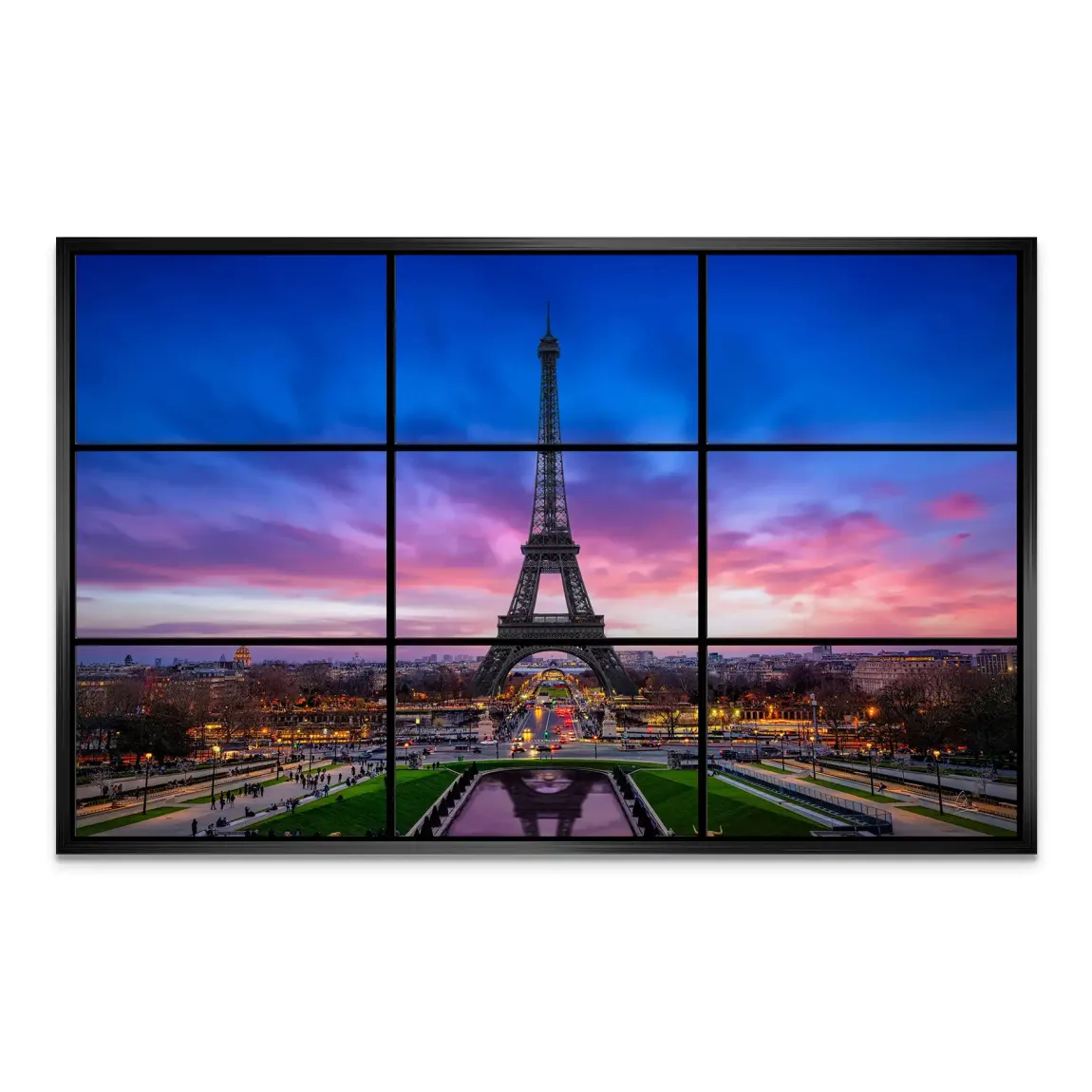 Evening Glow Paris Alu Dibond Bild