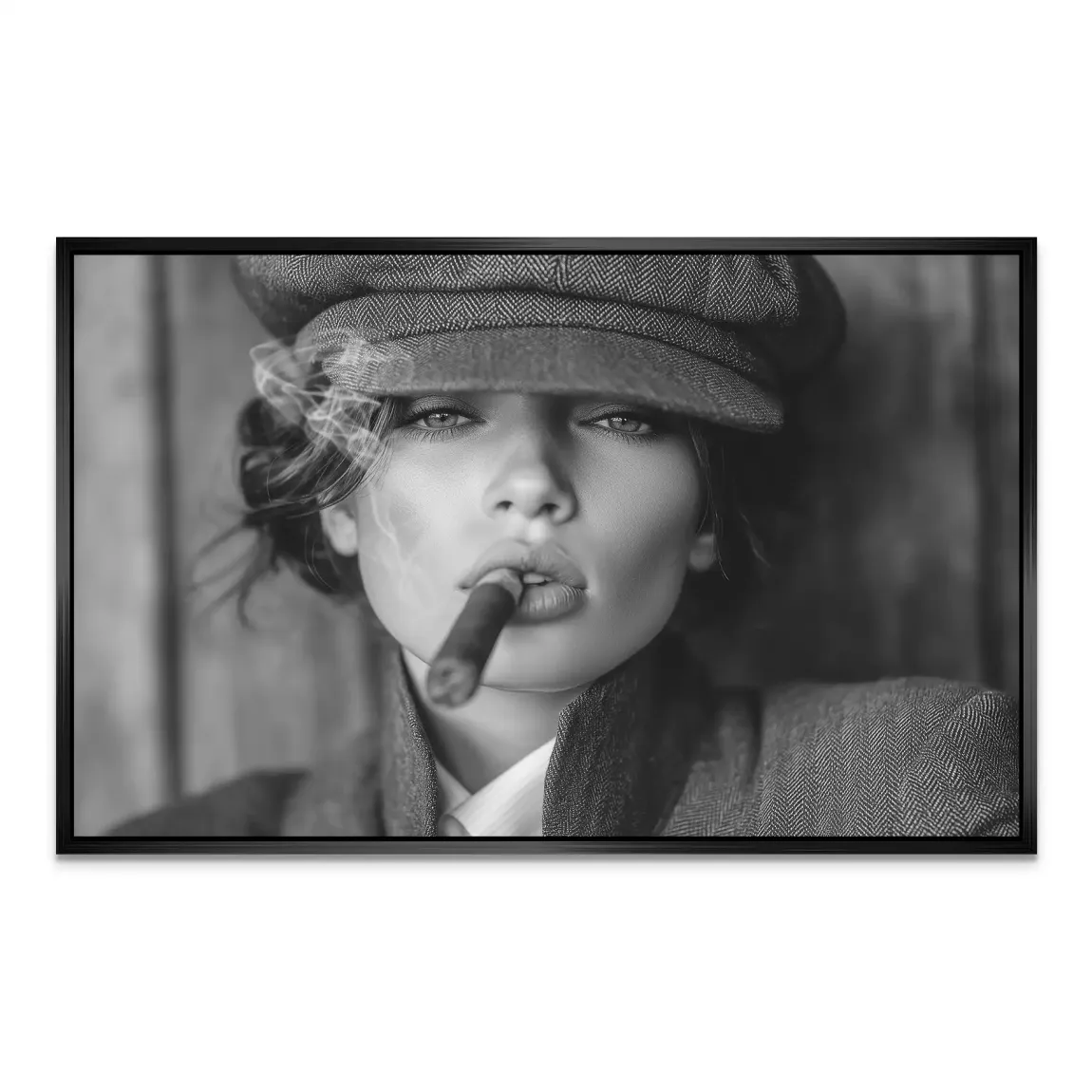 Femme Smoke AluDibond Bild