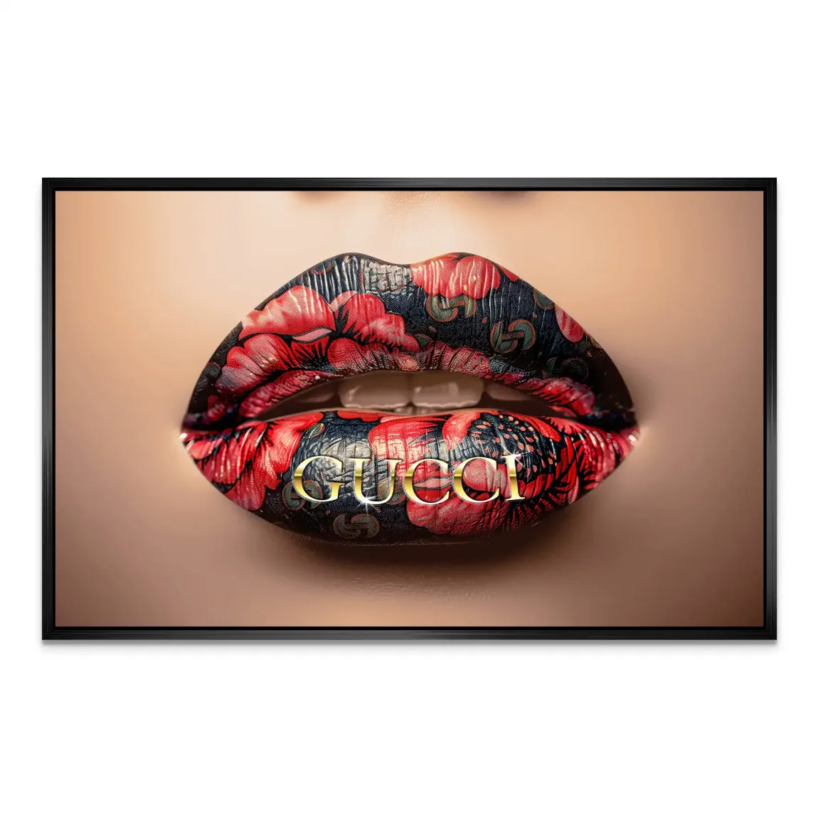 Gucci Lips AluDibond Bild INGALERIE