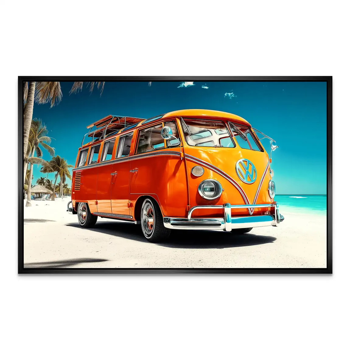 VW Bulli Beach AluDibond Bild INGALERIE