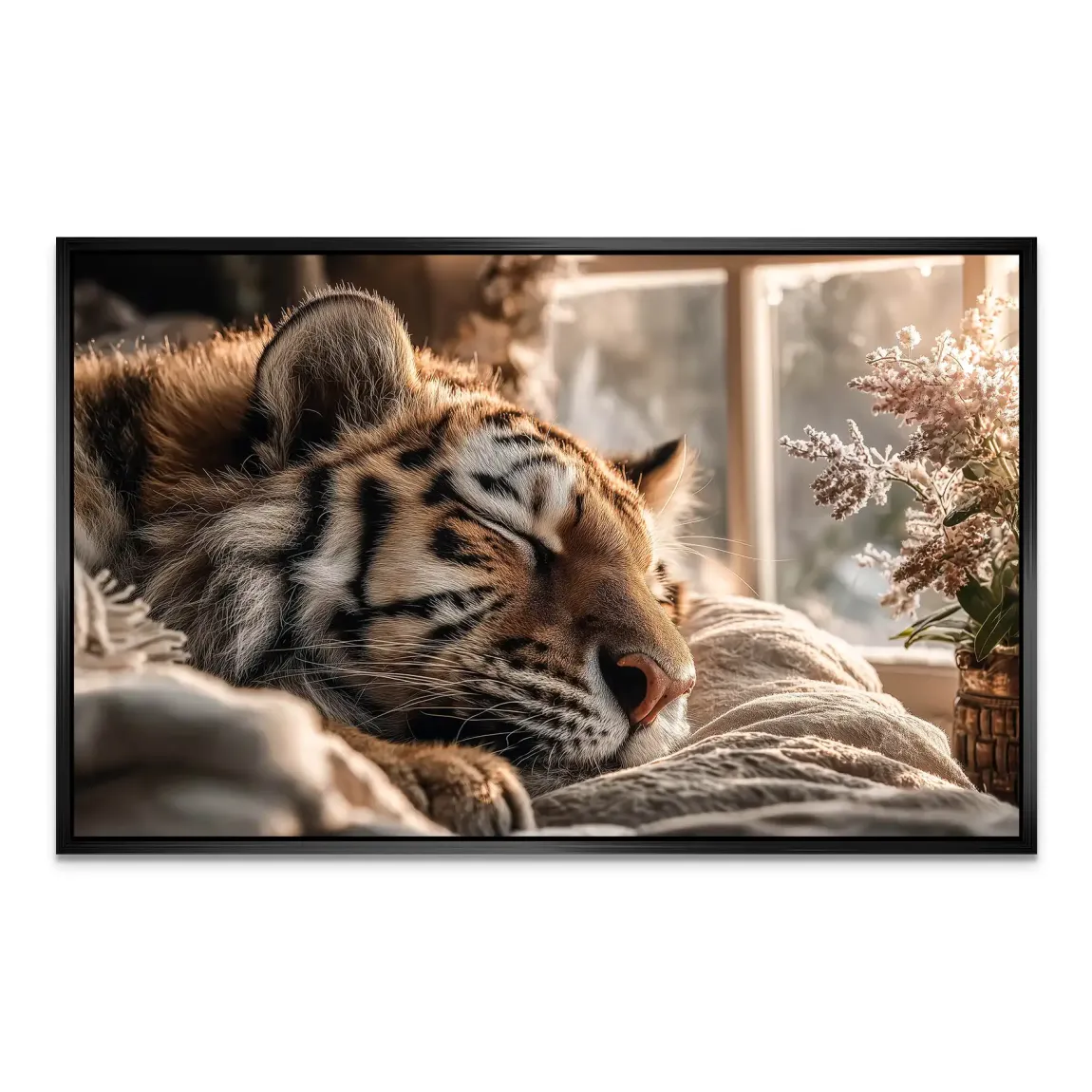 Schlafender Tiger AluDibond Wandbild