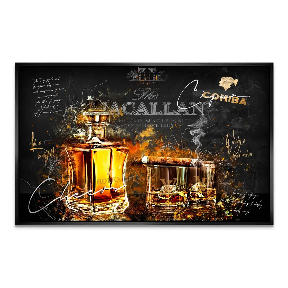 Whisky Lifestyle Art Alu Dibond Bild INGALERIE