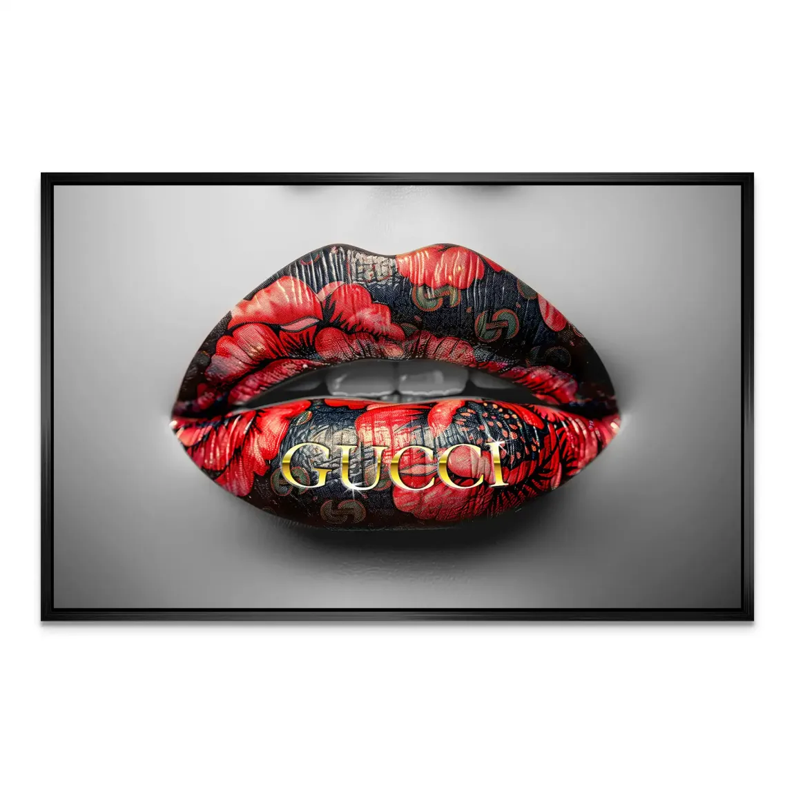 Gucci Lips Nr.2 AluDibond Bild INGALERIE