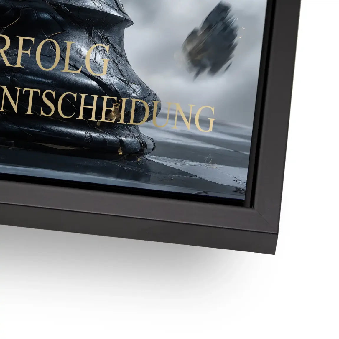 Schwarze Entscheidung Alu Dibond Bild