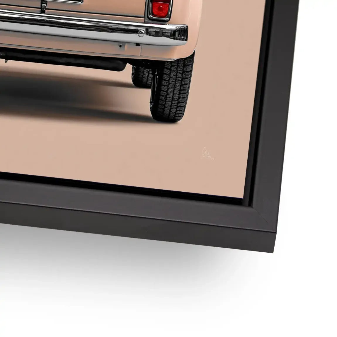 Fiat 500 Crema Alu Dibond Wandbild