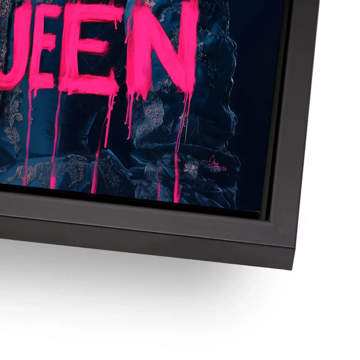 Queen Neon Art Alu Dibond Bild