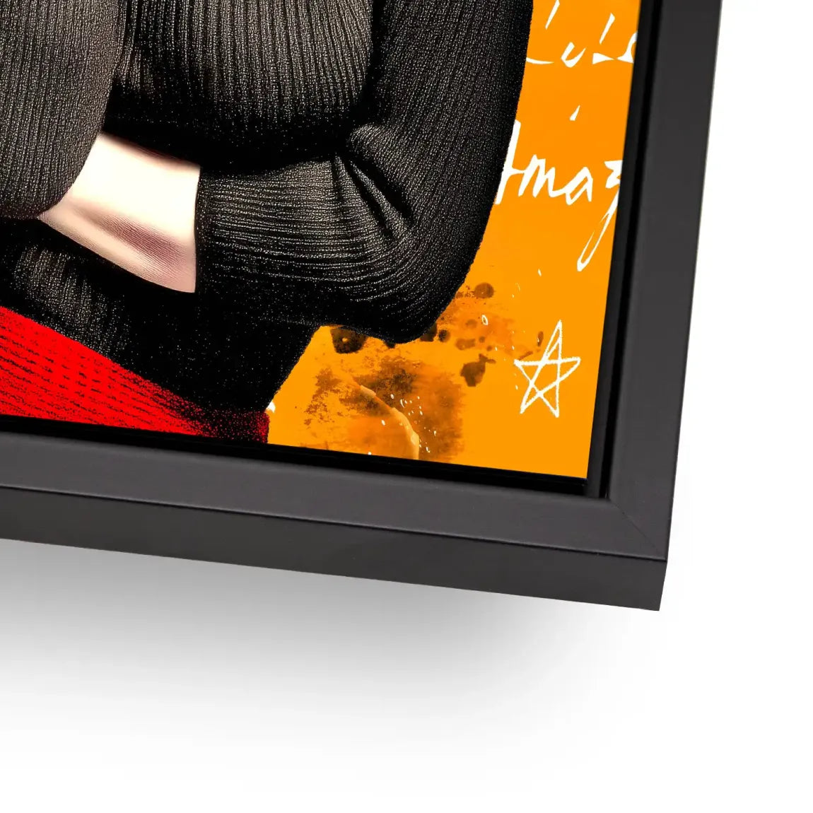 Marilyn Secret Orange Pop Art Alu Dibond Bild
