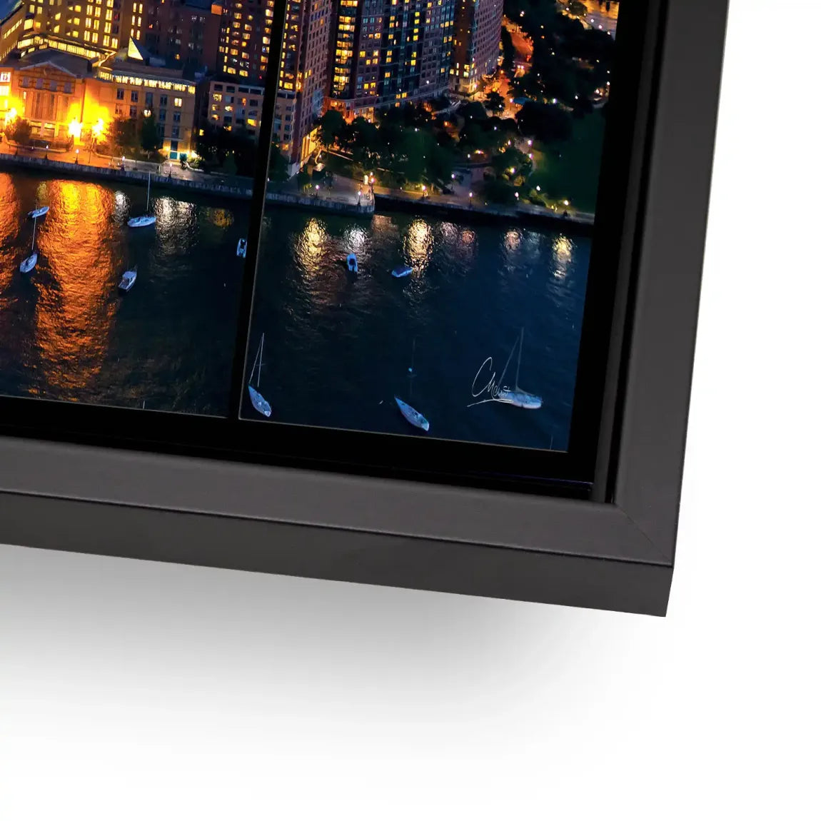 Skyline Lights New York Alu Dibond Bild