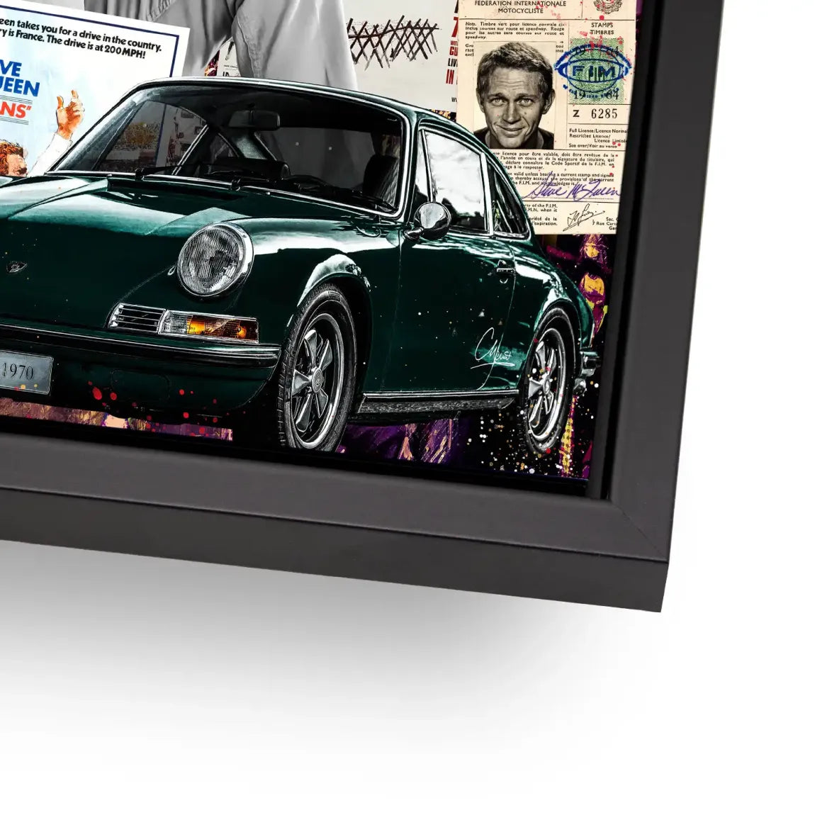Steve McQueen Retro Drive Alu Dibond Bild