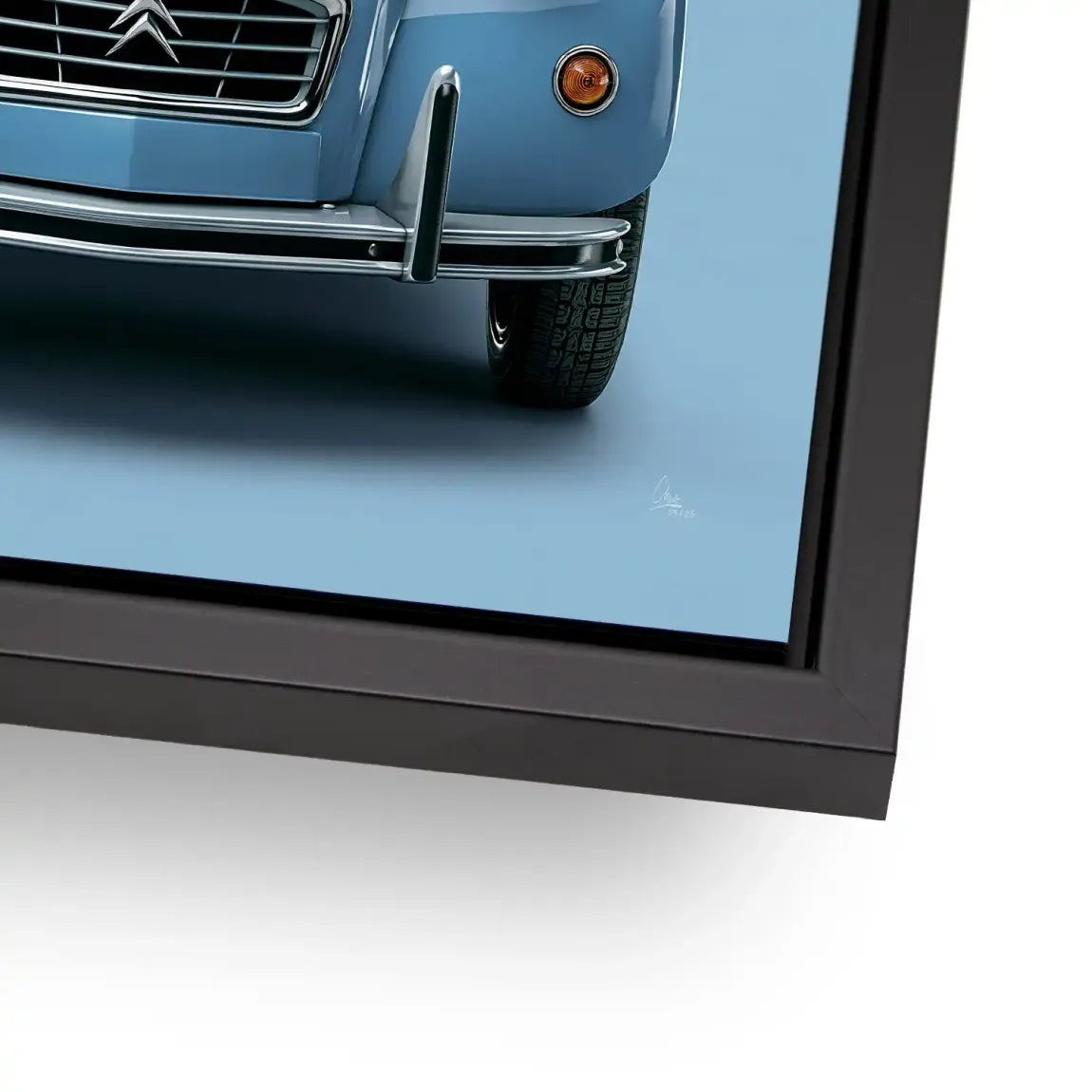Citroen 2CV Bleu Alu Dibond Wandbild