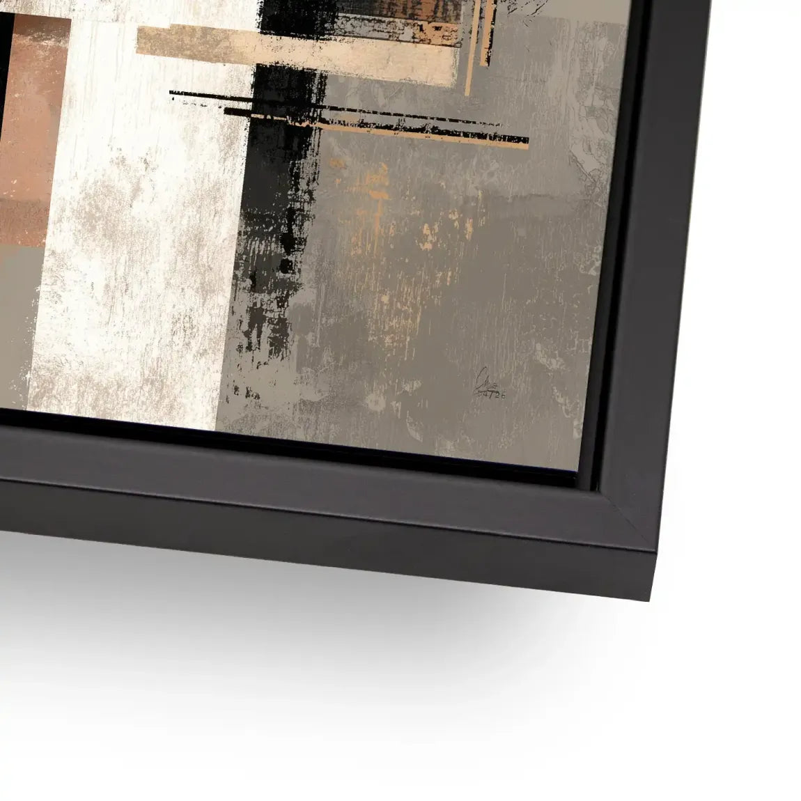 Goldene Geometrie Alu Dibond Wandbild