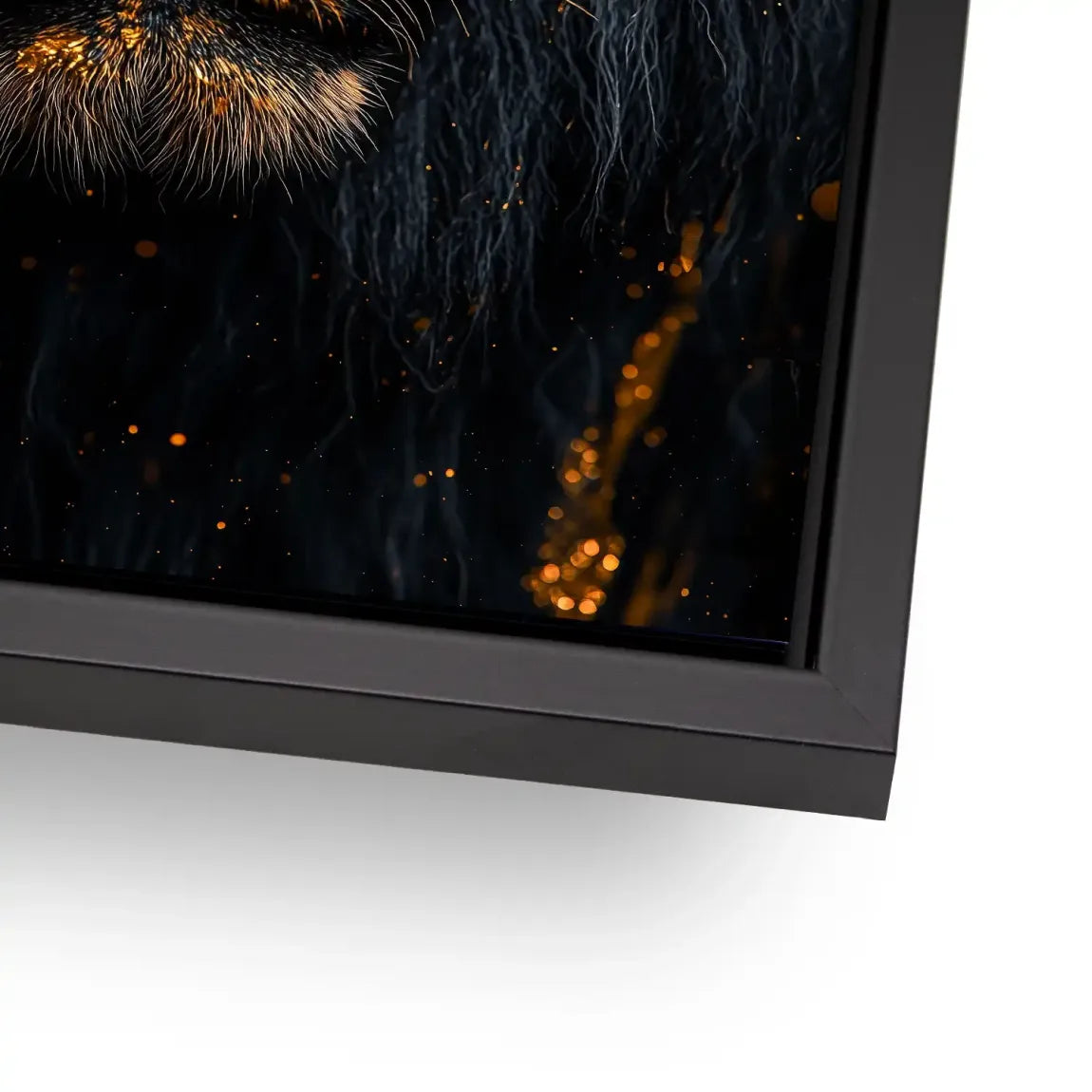 Black Lion in Gold Alu Dibond Bild INGALERIE