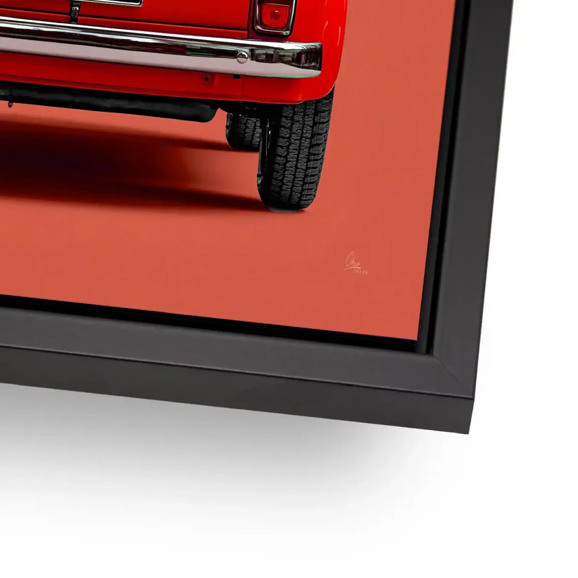 Fiat 500 Rosso Alu Dibond Wandbild