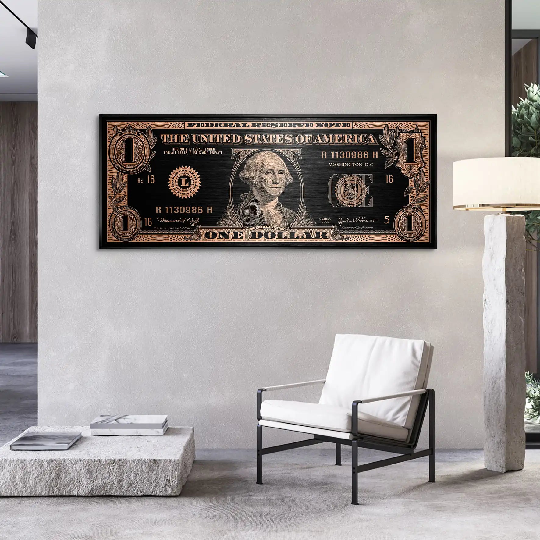 One Dollar Bronze Style AluDibond Bild INGALERIE