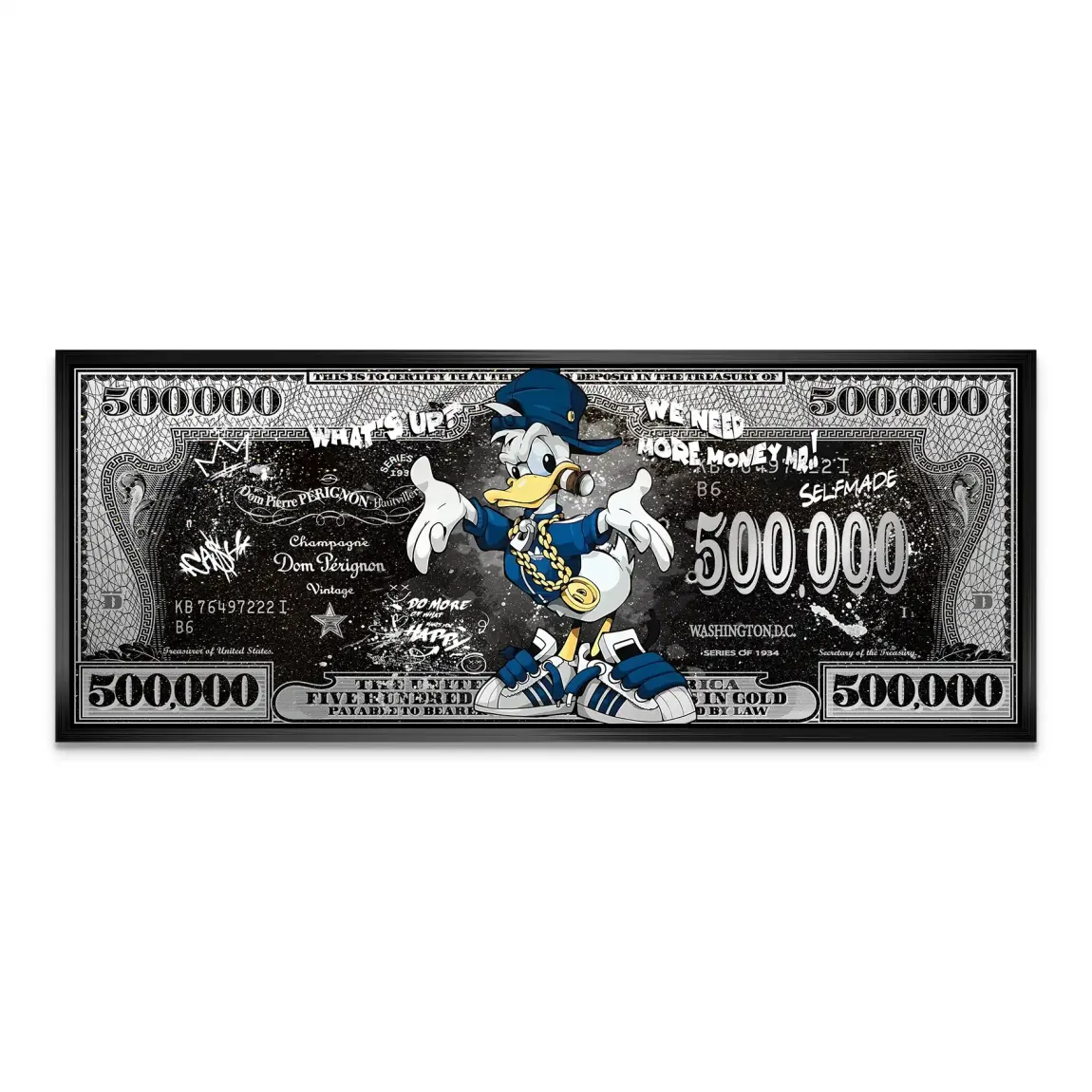 Donald Duck Whats up Dollar AluDibond Bild INGALERIE
