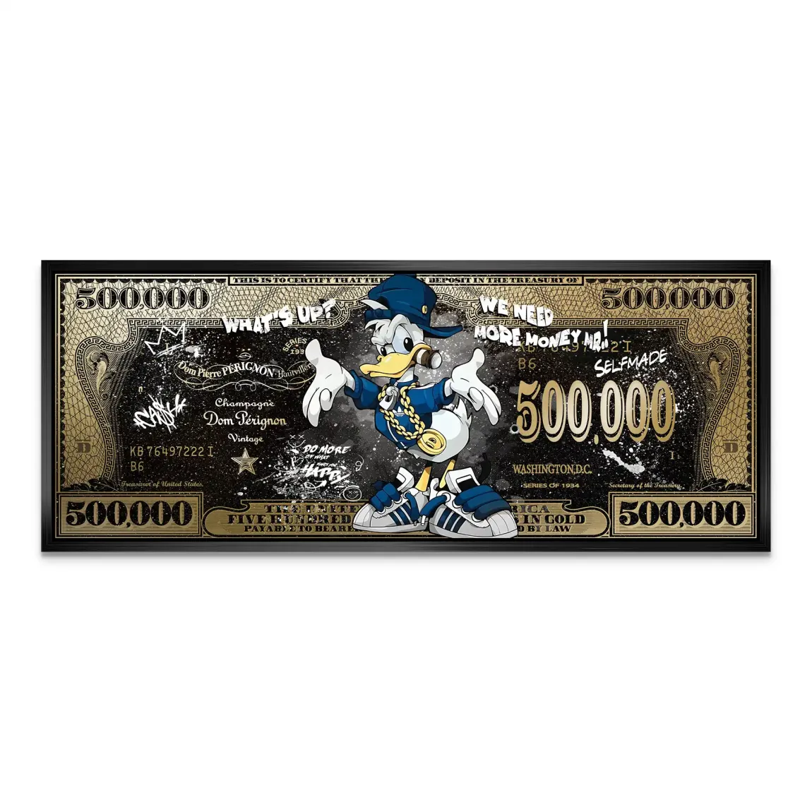 Donald Duck Whats Up Dollar Style AluDibond Bild INGALERIE