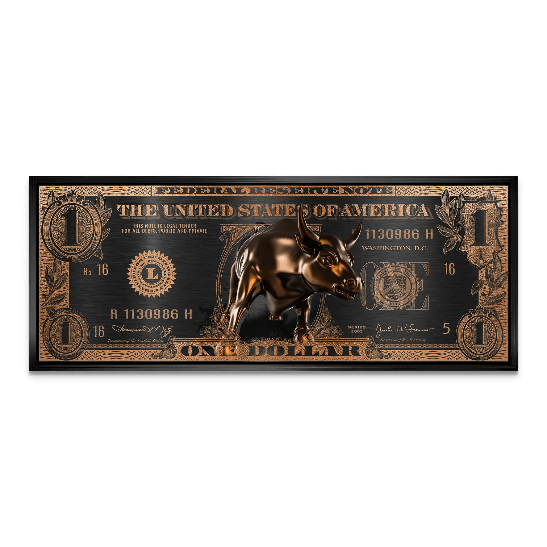 One Dollar Bull Style AluDibond Bild INGALERIE