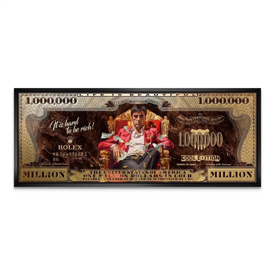 Scarface Million Legacy Dollar Alu Dibond Bild