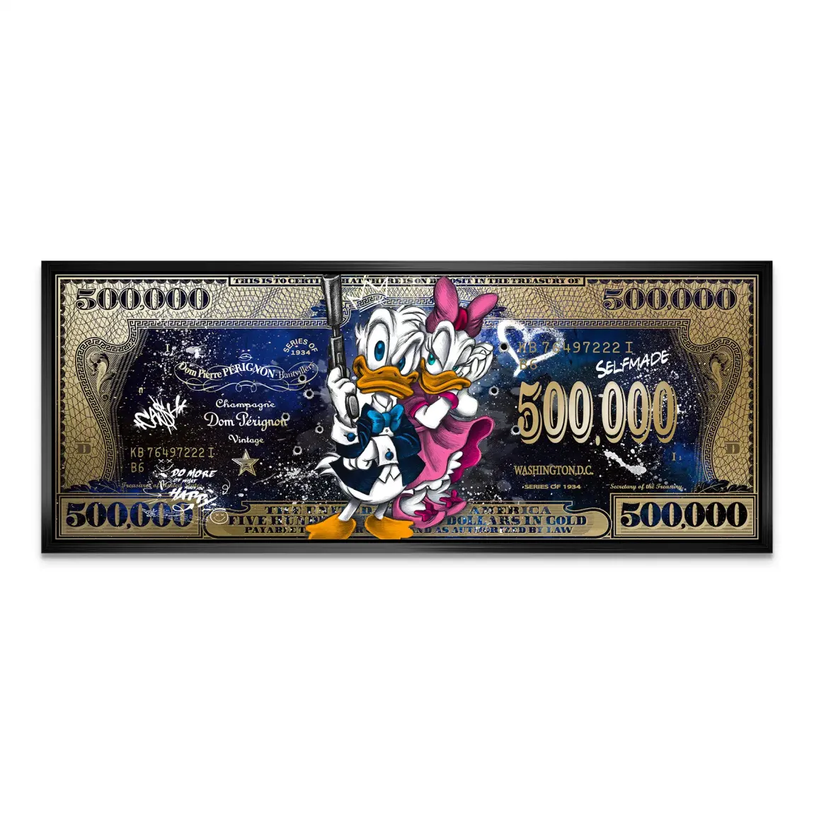 Donald & Daisy Duck Dollar AluDibond Bild INGALERIE