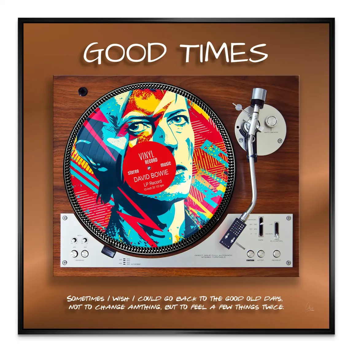 Retro Vibes David Bowie AluDibond Bild