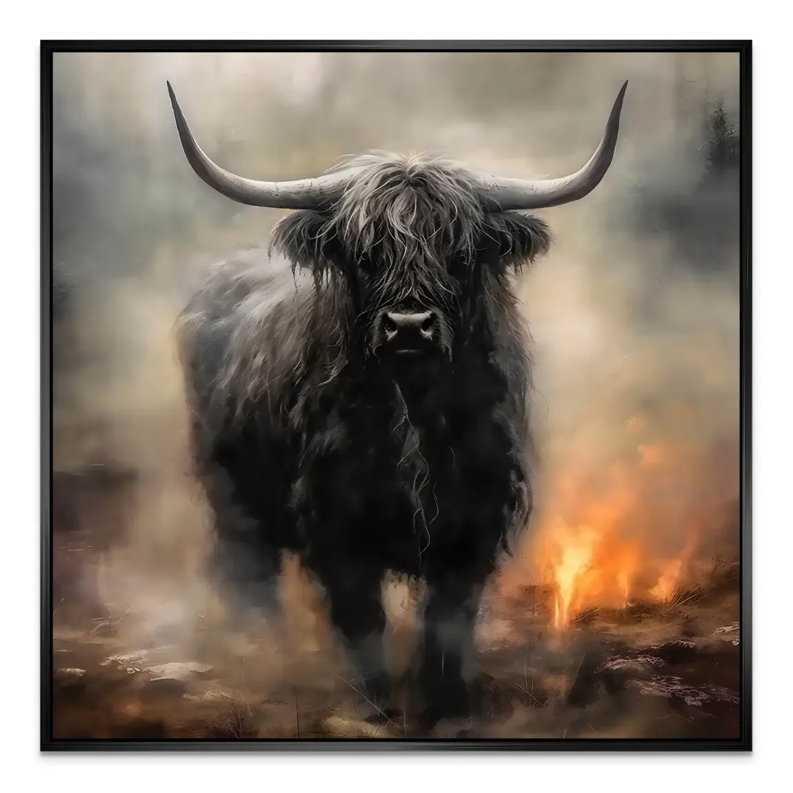Highland Rind Alu Dibond Wandbild