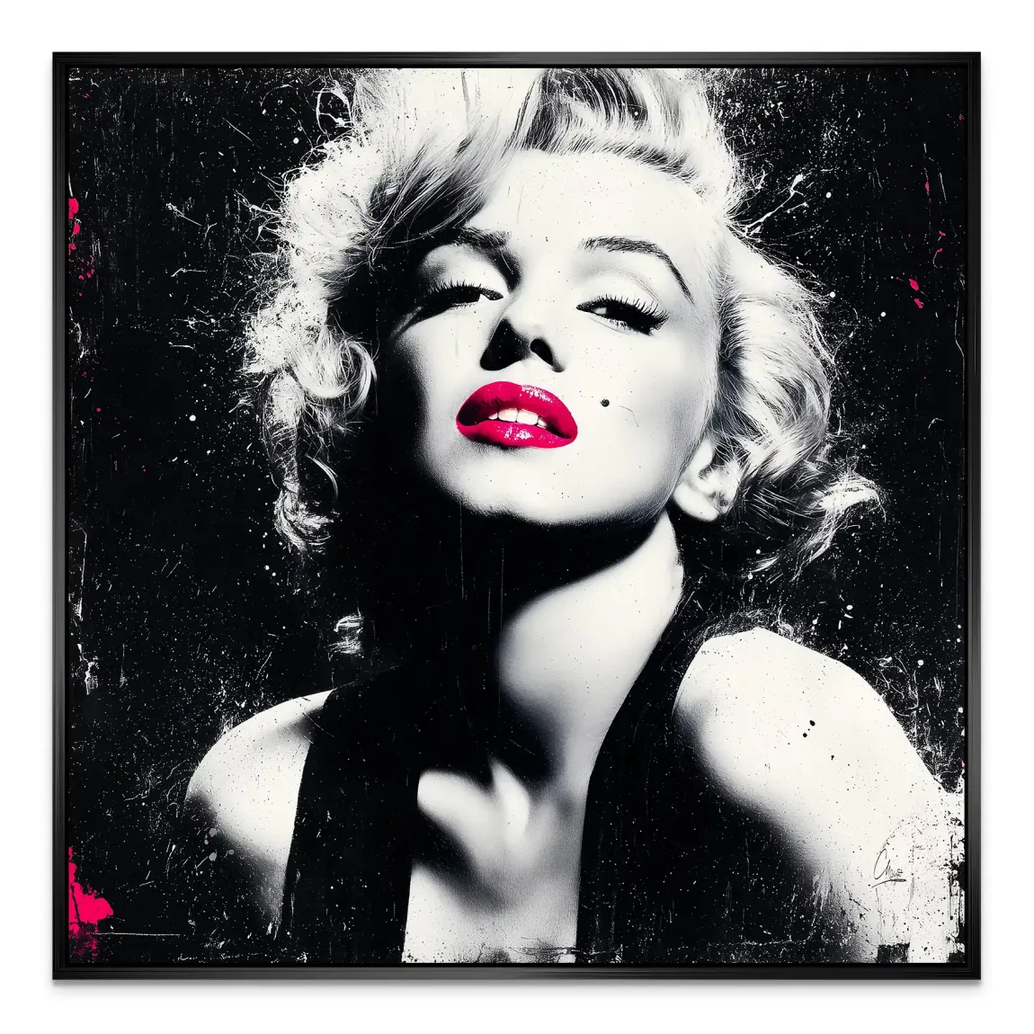 Monroe Noir Art Alu Dibond Bild
