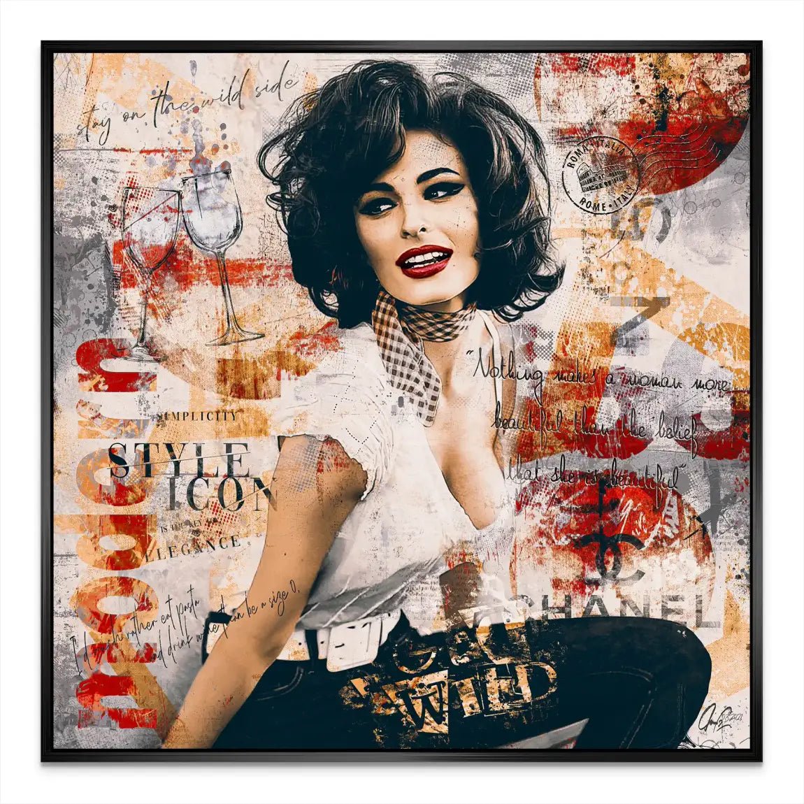 Sophia Loren Street Art Nr.2 AluDibond Bild INGALERIE