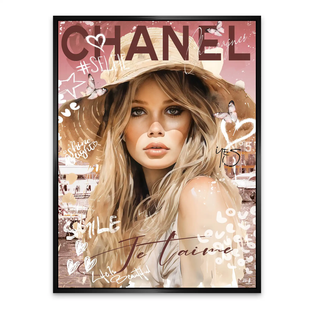 Pop Art Bardot Chanel Aludibond Bild INGALERIE