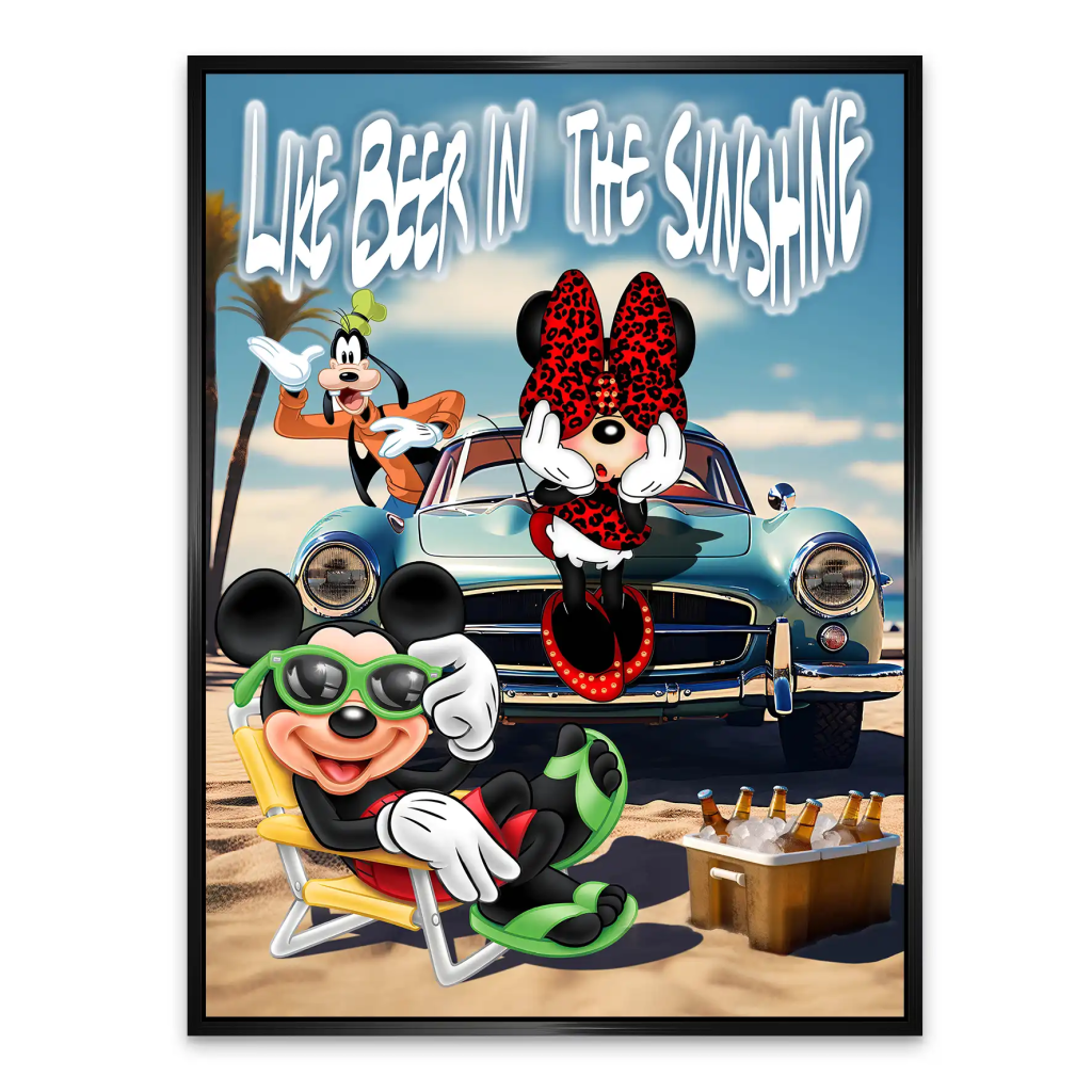Micky & Minnie Maus like Beer AluDibond Bild INGALERIE