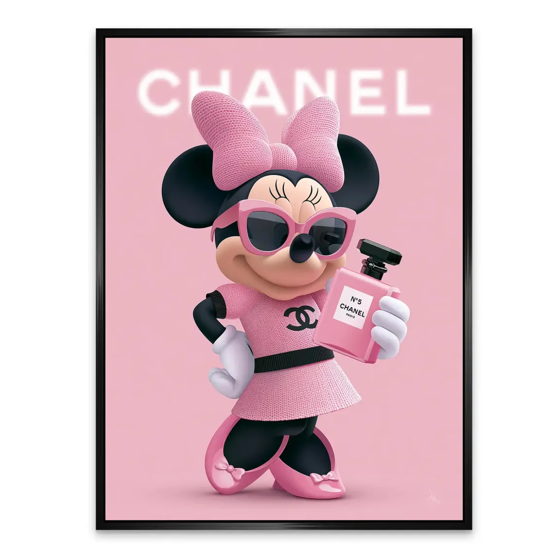 Minnie Rosé Chic Alu Dibond Wandbild