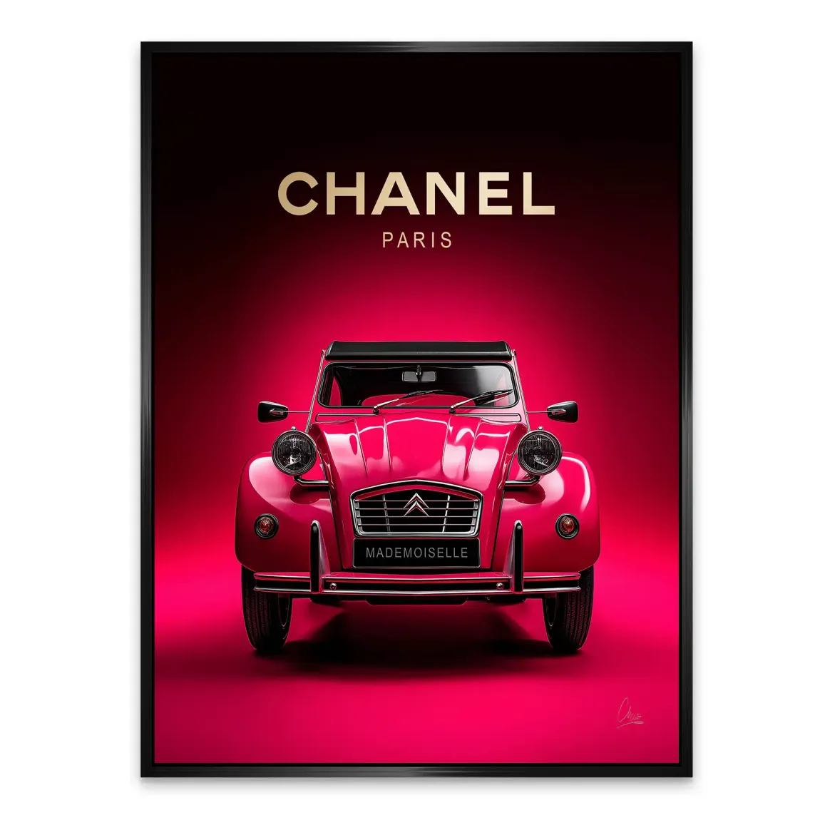 Mademoiselle Chic 2CV Alu Dibond Bild