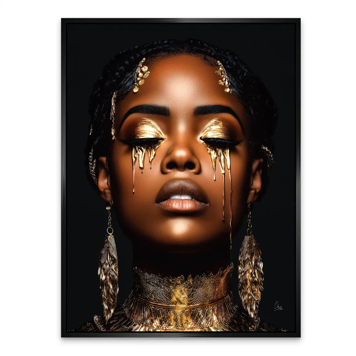 Tears of Gold Alu Dibond Bild