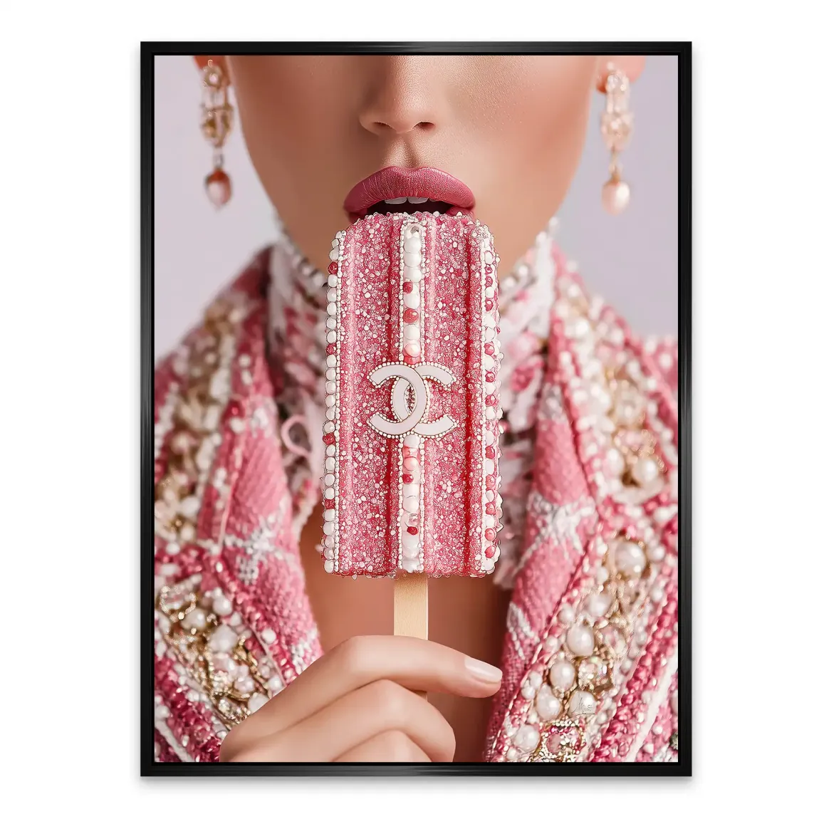 Pink Pearl Ice Couture Chanel Alu Dibond Bild