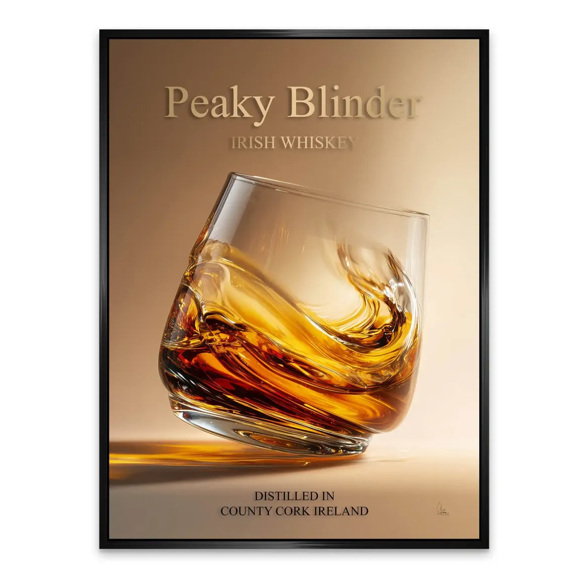 Peaky Whiskey Alu Dibond Wandbild