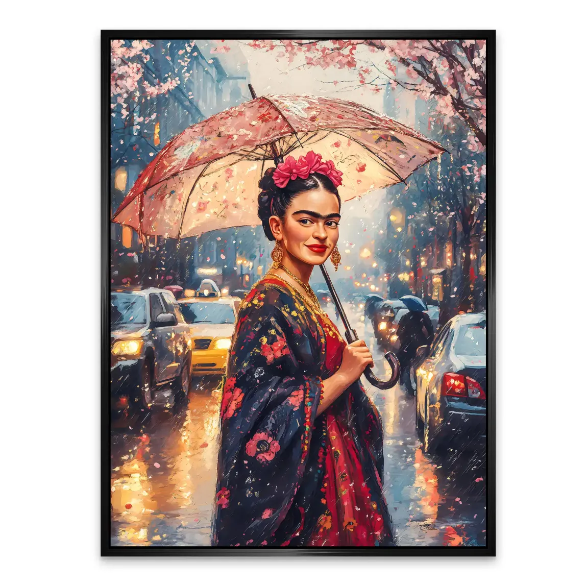 Frida im Abendregen Alu Dibond Bild INGALERIE