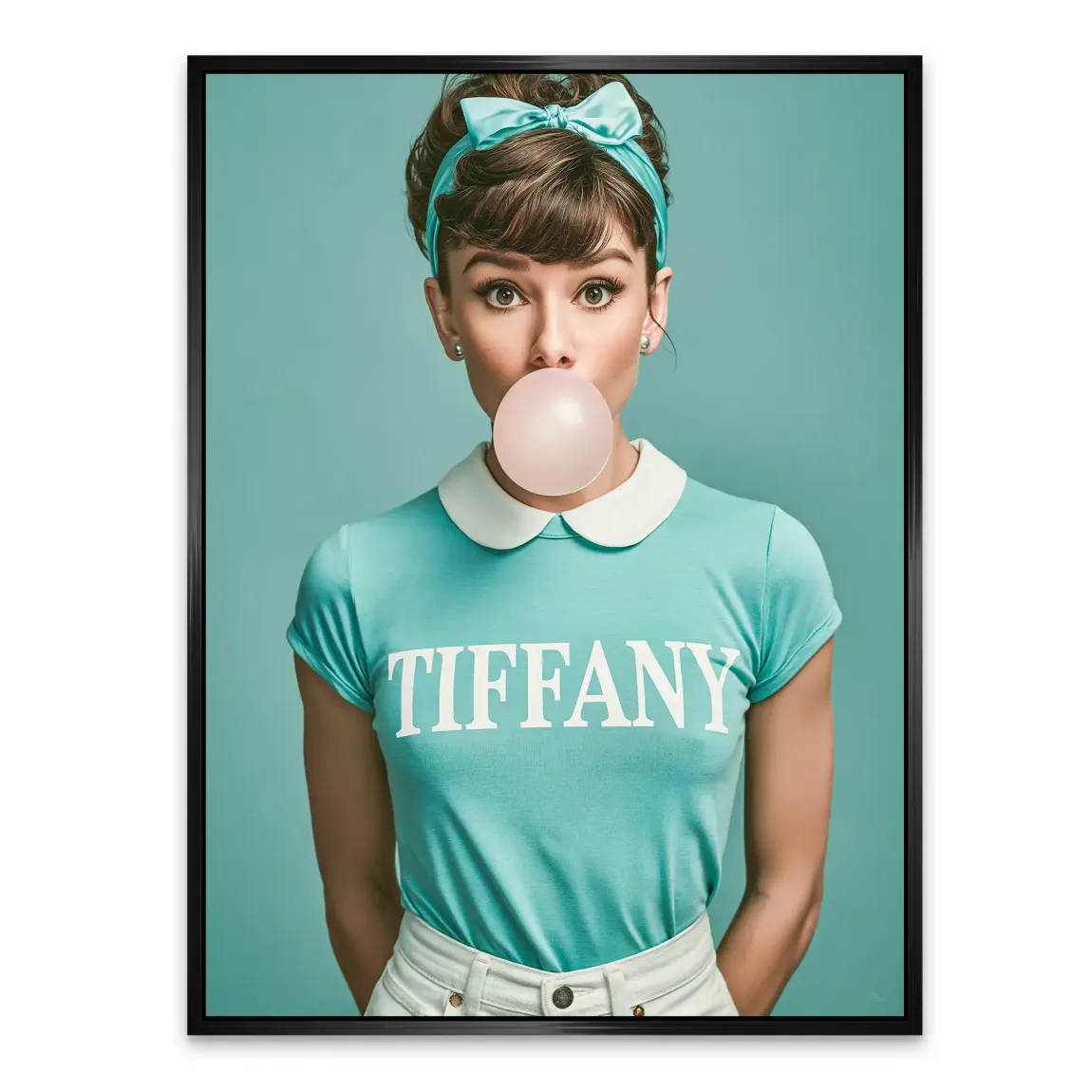 Audrey Bubble Tiffany Alu Dibond Wandbild