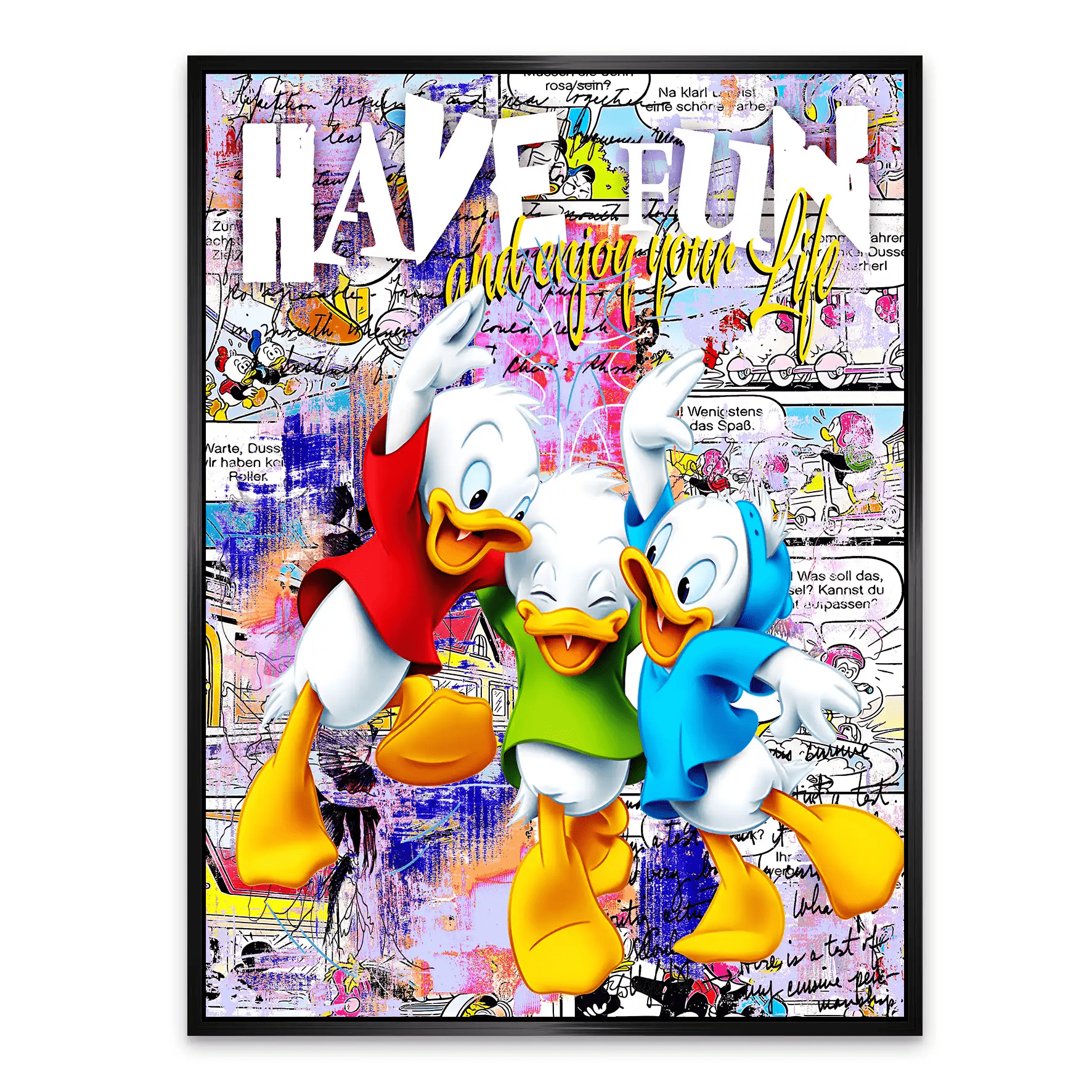 Duck Kids Nr.2 Pop Art AluDibond Bild INGALERIE