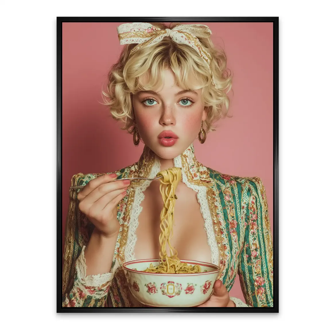 La Dolce Noodle Lady Alu Dibond Bild