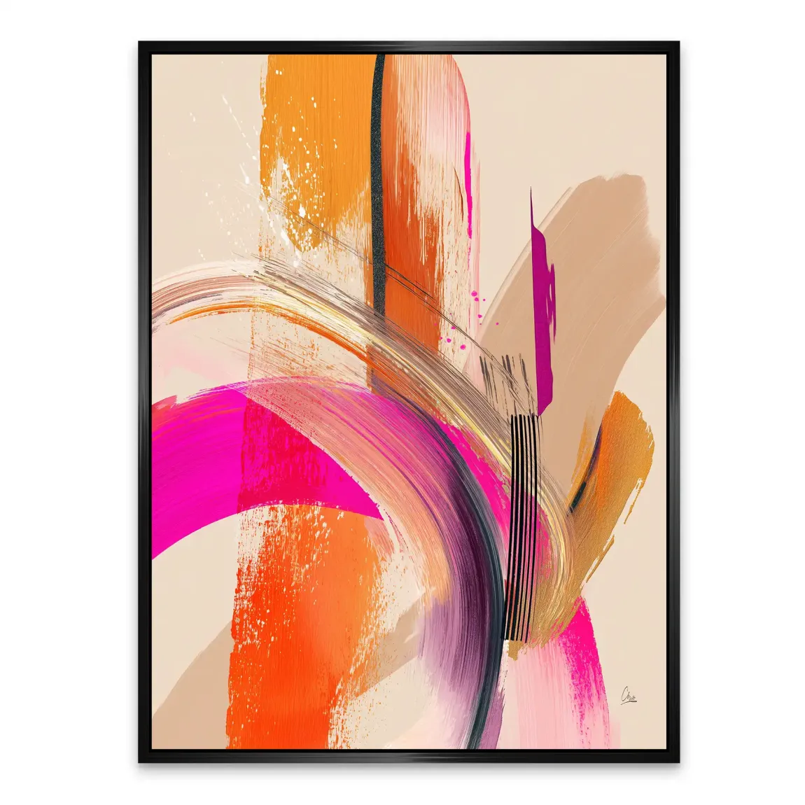 Amber Wave Alu Dibond Bild